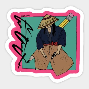 Artistic Samurai Sticker